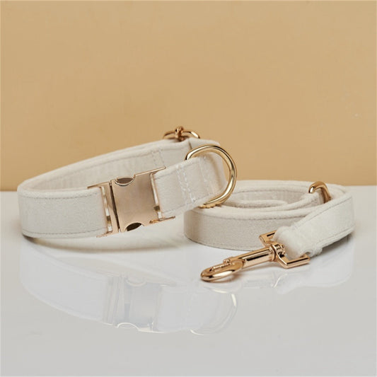 Velvet Dog Collar & Leash Set - Luxury Drip for Your Best Mate