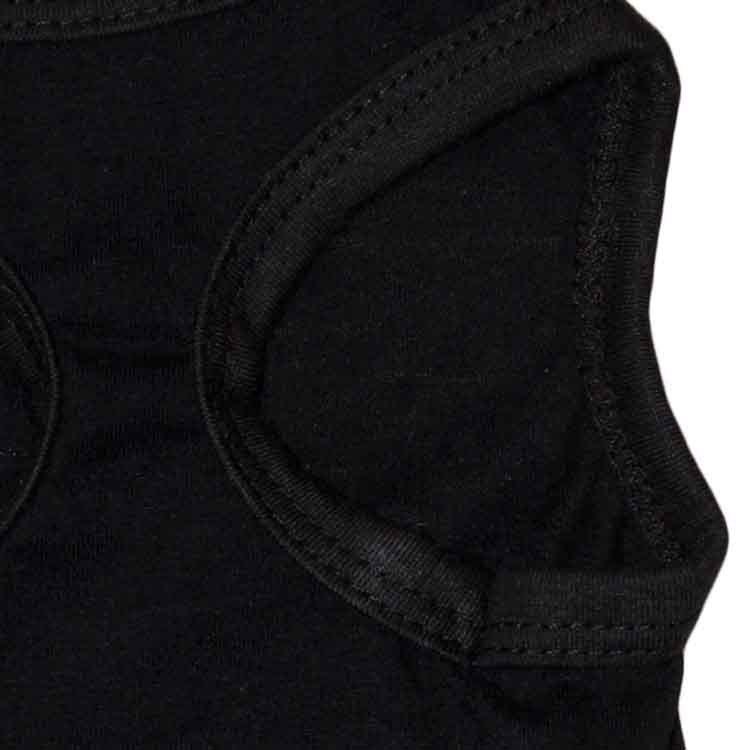 2 Pack "SECURITY" Printed Dog Vest Size M - Black Cotton Pet T-Shirt - Lightweight Summer Tank Top for Small Dogs & Cats - Fun Novelty Puppy Apparel (45cm Chest)