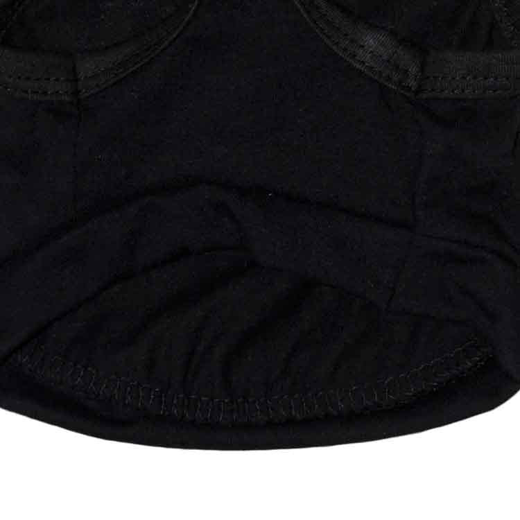 2 Pack "SECURITY" Printed Dog Vest Size M - Black Cotton Pet T-Shirt - Lightweight Summer Tank Top for Small Dogs & Cats - Fun Novelty Puppy Apparel (45cm Chest)