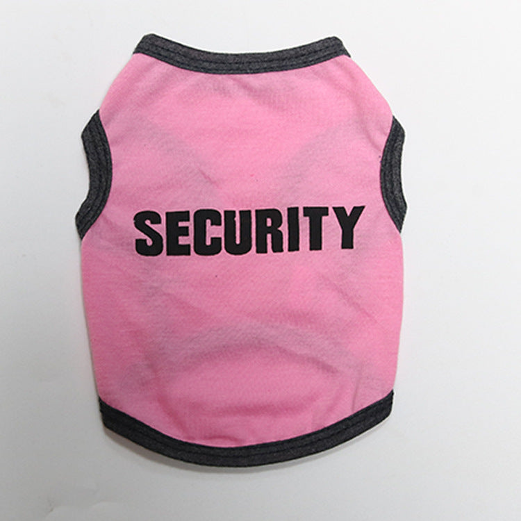 SECURITY Pet Vest 2-Pack - Black/Yellow & Pink/Black - Breathable Cotton Dog Tank Top