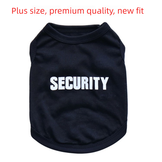 SECURITY Pet Vest 2-Pack -Black/white & Yellow/pink Breathable Cotton Dog T-Shirt