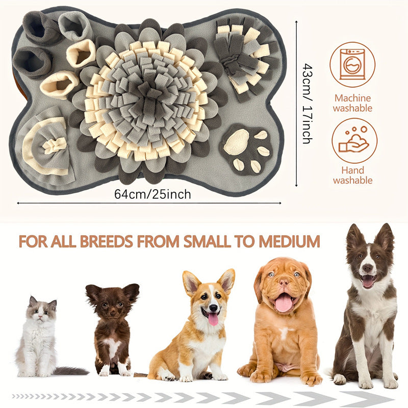 Bone-Shaped Snuffle Mat - For Dogs Who Work for Their Dinner