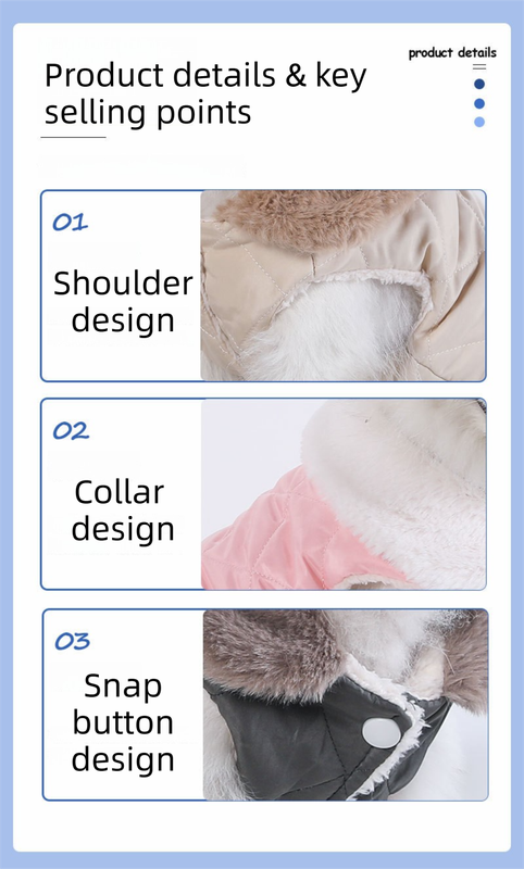L Size Beige Winter Padded Cotton Dog Thermal Plaid Vest with Faux Fur Collar - Thick Fleece-Lined Warm Pet Jacket